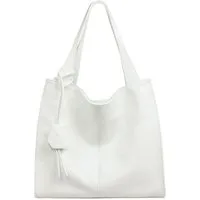 Caspar Schultertasche Großer XL Damen Leder Shopper Tasche - PREMIUM LINE - Modell No.832, elegant, robust & unempfindlich - 100% Echtleder - Handmade in Italy