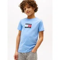 Tommy Hilfiger T-Shirt TOMMY SCRIPT FLAG PRINT TEE SS für Kinder bis 16 Jahre, mit Logo-Print