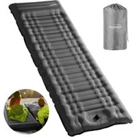 Elegear Isomatte Outdoor 12/14cm Campingmatte, 195×65/138CM isomatte selbstaufblasend, (2-tlg), mit Fußpumpe, leicht zu tragen, camping zubehör, für Wandern, Zelt