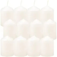 HS Candle Stumpenkerze aus Wachs (12-tlg., Dekolicht), Ø4xH6 cm Teelichtgröße, 7h Brenndauer je Kerze, Wachsmischung