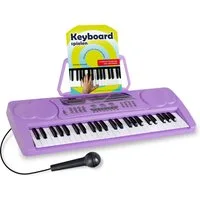 McGrey Home-Keyboard BK-4910 Einsteigerkeyboard mit 49 Tasten und Keyboardschule (Schule-Set, 2-St., inkl. Mikrofon, Notenständer & Schule), mit 16 Sounds, 10 Rhythmen und Lernfunktion