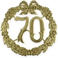 Viana Jubiläumskarte Edle Jubiläumszahl 70 für Feste und Dekorationen