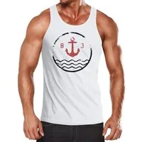 Neverless Tanktop Herren Tank-Top Anker Vintage Wasser Muskelshirt Muscle Shirt mit Print