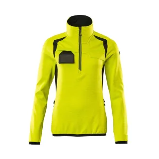MASCOT Damen Fleecepullover mit kurzem Reißverschluss ACCELERATE SAFE Hi-vis Gelb / Schwarz M - 19353-316-1709-M