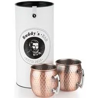 Buddy's Becher Buddy´s Bar, 2-tlg., Edelstahl, Moscow Mule Becher, 500 ml, hochwert. Edelstahl, Hammerschlag-Effekt
