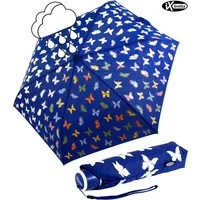 iX-brella Taschenregenschirm iX-brella Mini Kinderschirm mit Wet Print Motiv, Farbänderung bei Nässe - Schmetterlinge