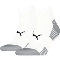 PUMA Kurzsocken PUMA UNISEX SPORT CUSHIONED QUARTER 2P (2 Paar) Rippenbündchen, optimierte Dämpfung für zusätzlichen Komfort