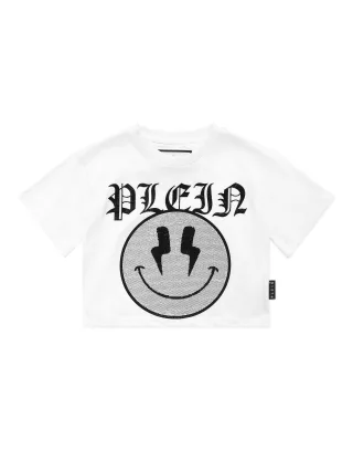 Cropped T-Shirt Round Neck Ss Smile