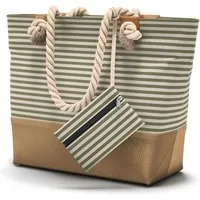 furora HOLIDAY Strandtasche Badetasche mit Reißverschluss & 2x Innentaschen, Beach Bag XXL