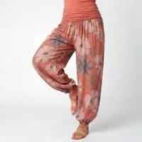 OriginalYou Haremshose Sommerhose luftig und leichte Pumphose für Damen mit elastischem Bund, sommerliches Design, Middle Waist