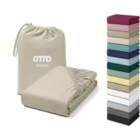 OTTO home Spannbettlaken Cremona, BASIC und PREMIUM Qualität, mit Elasthan, Baumwolle, Jersey (180 g/m), Gummizug: rundum, (1 Stück), bis 20 cm Höhe, Bettlaken ab Gr. 90x200 cm, Strapazierfähig