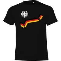 Youth Designz T-Shirt Deutschland Shirt Retro Fußball Trikot Look mit trendigem Frontprint
