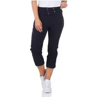 Alica Collection 7/8-Hose Sommerhose Damen Kurzgröße Caprihose Stretch Chinohose Kurzgröße, elastischer Gummibund mit Kordelzug