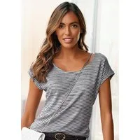 Vivance Kurzarmshirt mit Streifendesign aus sommerlicher Viskose-Qualität