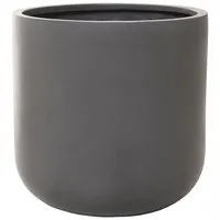 VIVANNO Blumentopf Fiberglas CHICO Rund - Betongrau Beton-Design (1 St), 40x40 cm