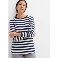 bonprix Langarmshirt Langarm, Ringel, aus reiner Baumwolle