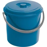 Curver Mülleimer 10l Eimer mit Deckel und Henkel, Komfortabler Griff