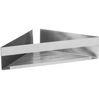 WENKO Badregal Turbo-Loc® Genova, Wandregal aus hochwertigem Edelstahl, Befestigen ohne Bohren