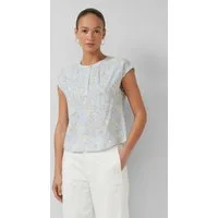s.Oliver Kurzarmbluse Bluse Viskose-Bluse mit All-over-Print