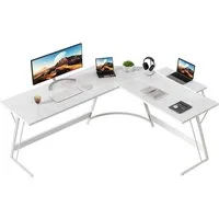 GUNJI Eckschreibtisch L-förm Computertisch Schreibtisch Gamer Tish 120/170 (Schreibtisch,130CM Computertisch L Form, PC Tisch,mit Monitorständer)