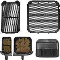 SURFOU Küchenmaschinen Zubehör-Set Spritzschutz für Philips Dual Basket Airfryer 3000 Serie & 5000 Serie, Zubehör für Philips Heißluftfritteuse, Speziell für Philips Airfryer Dual Basket 3000 Series(NA350) & 5000 Series(NA550), 3L+6L – gegen Fett sch