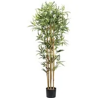 Kunstbaum Bambus Bambus, Creativ green, Höhe 155 cm, mit echten Bambusstäben