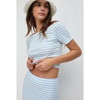 No Matter What Crop-Top Gestreifte Crop-Bluse