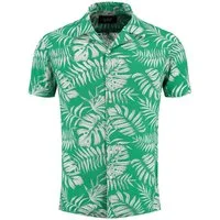 Key Largo Hawaiihemd Herren Hawaii Freizeit Hemd Havanna MSH00009 Regular Kurzarm Kentkragen Gemustert