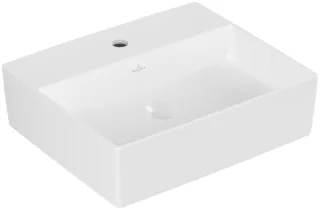 Villeroy & Boch Aufsatzwaschtisch Memento 2.0 4A07 500x420mm mittl HL durchgest o ÜL Eckig Weiß Alpi 4A075101