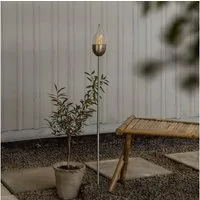 STAR TRADING LED Dekolicht LED-Solar-Fackel "Olympus", Edelstahl, 8, 5x110 cm
