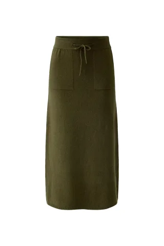 Oui - Strickrock khaki - Gr. - 38