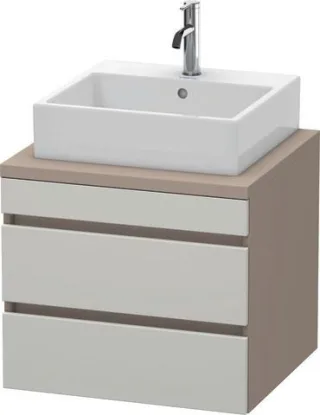 Duravit DuraStyle Konsolenwaschtischunterbau wandhängend Betongrau & Basalt Matt 600x548x512 mm - DS DS531500743