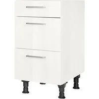 nobilia® Unterschrank "Flash", vormontiert, mit höhenverstellbaren Sockelfüßen, in den Breiten 30, 45, 60 und 90 cm, mit Schubkasten und Auszügen