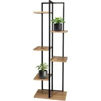 Spetebo Standregal Metall Blumentreppe mit 5 Ablagen - 126 x 40 cm, Anzahl 1-tlg., Vielseitig einsetzbar
