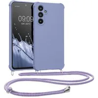 kwmobile Handyhülle Hülle für Samsung Galaxy A54 5G, mit Metall Kette zum Umhängen - Silikon Handy Cover Case Schutzhülle
