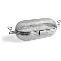 BURNHARD® Drehspieß Drehspieß Grillkorb Edelstahl