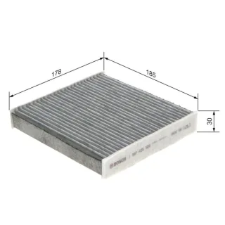 Bosch Aktivkohle-Innenraumfilter Daihatsu Fiat Subaru Suzuki Toyota