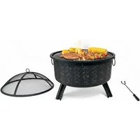 relaxdays Feuerschale mit Grillrost