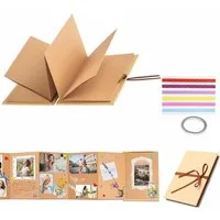 FOUORTUNATE-BEE Fotoalbum DIY Scrapbook Fotoalbum – Kreatives kleines Erinnerungsalbum, Kleines Fotoalbum als Geschenk für Geburtstag & Hochzeitstag