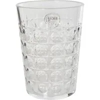 Decoris season decorations Glas, Kunststoff, Trinkglas 12cm Kunststoff gemustert Transparent