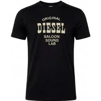 Diesel Rundhalsshirt Slim Fit - Schwarz - T-DIEGOR-E12 9XX