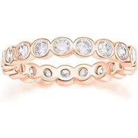 ROUGEMONT Memoirering Funkelnder Zirkonia Ring Damen -Eternity Ring Gold/Roségold/Silber