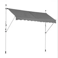 Feel2Home Klemmmarkise Balkonmarkise ohne Bohren 150–400 cm – Sonnenschutz Klemmmontage (Einzelartikel, Set besteht aus: 1 Klemmmarkise) Flexible Klemmmontage – ideal für Balkon und Mietwohnung