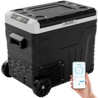 EUHOMY Kühlbox 35/50L Kompressor Kühlbox, Kühlbox für Auto Mit APP Steuerung, Tragbar, 50 l, Tragbar, App-Steuerung, Kompressor