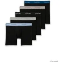 Calvin Klein Underwear Boxer BOXER BRIEF 5PK (Packung, 5-St., 5er-Pack) mit längerem Bein und Logo-Elastikbund (5Stück)