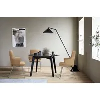 Stressless® Polsterstuhl Laurel, Low Back mit Armlehne, Größe L, mit Beinen aus Stahl in Schwarz matt
