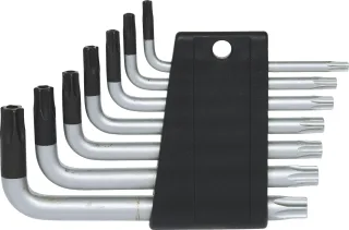 KS Tools Torx-Winkelstiftschlüssel-Satz mit Bohrung, kurz, 7-tlgTB10-TB40 - 151.4150