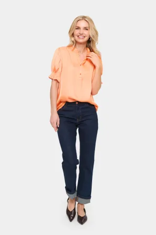 Langarm - Hemd Gerade Passform Bird of Paradise peach