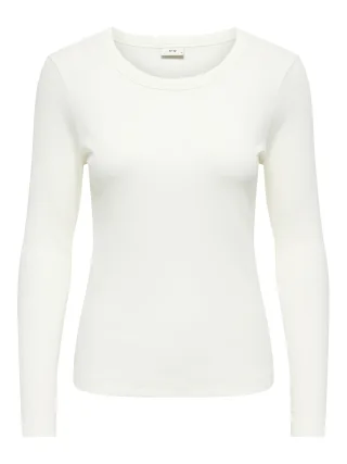 JDY - JDYLUCKY L/S O NECK NEW TOP JRS NOOS Cloud Dancer - Gr. - L