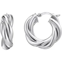 THOMAS SABO Paar Creolen Schmuck Silber 925 Ohrringe gedrehtes Design